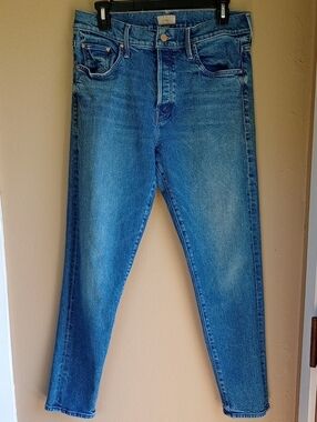Mother The Stinger Flood Straight Medium Wash Button Fly Size 32